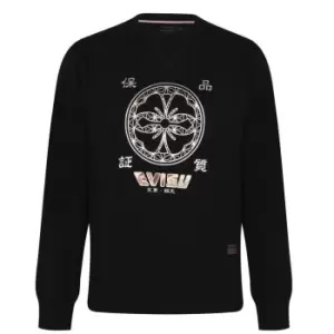 EVISU Scroll Daicock Sweatshirt - Black