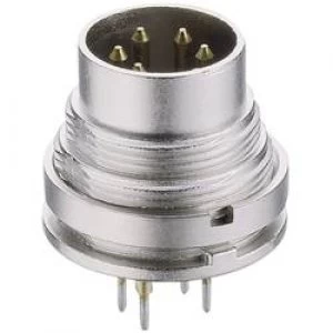 DIN connector Plug vertical mount Number of pins 5 Silver Lumberg SGR 506