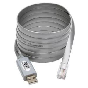Tripp Lite U209-006-RJ45-X USB-A to RJ45 Serial Rollover Cable (M/M) - Cisco Compatible 250 Kbps 6 ft. (1.83 m) Gray