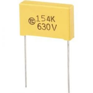 MKS thin film capacitor Radial lead 0.15 uF 630 Vdc 5 22.5mm L x W x H 26.5 x 7 x 17mm