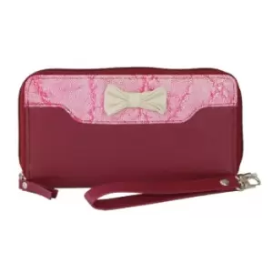 Eastern Counties Leather Womens/Ladies Adana Purse With Bow Detail (One Size) (Raspberry/Pink)