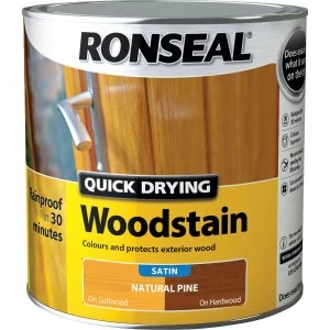 Ronseal Quick Dry Satin Woodstain Natural Pine 2.5l