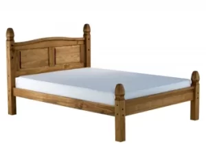 Birlea Corona 4ft Small Double Waxed Pine Wooden Bed Frame Low Footend