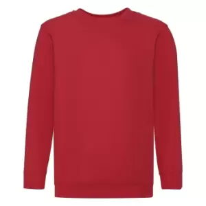 Fruit Of The Loom Childrens Unisex Set In Sleeve Sweatshirt (Pack of 2) (9-11) (Red)