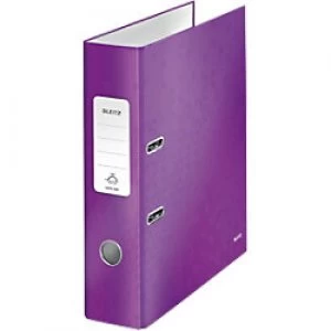 Leitz 180° WOW Lever Arch File 80 mm Laminated Cardboard A4 Purple