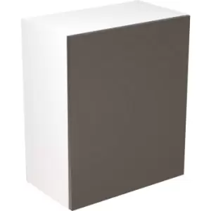 Kitchen Kit Flatpack Slab Kitchen Cabinet Wall Unit Super Gloss 600mm in Graphite MFC