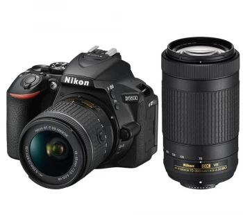 NIKON D5600 DSLR Camera with AF-P DX 18-55mm f/3.5-5.6G VR Lens & 70-300 mm f/4.5-6.3G ED VR Lens