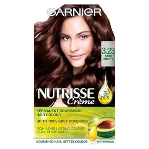 Garnier Nutrisse 3.23 Dark Quartz Brown Permanent Hair Dye Brunette