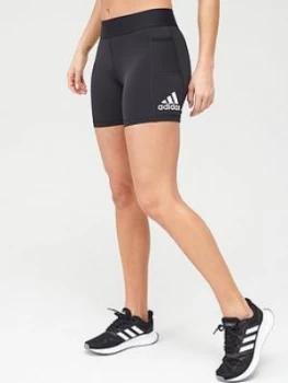 adidas AlphaSkin Short, Black, Size S, Women