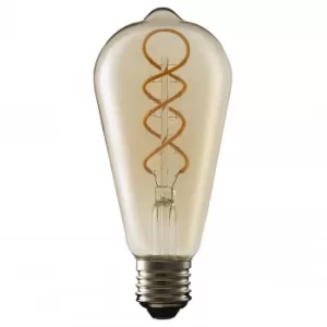 TCP 1 pack Screw E27/ES 220lm LED Decorative Filament Amber Light Bulb Non Dimmable Glass, Plastic, Metal