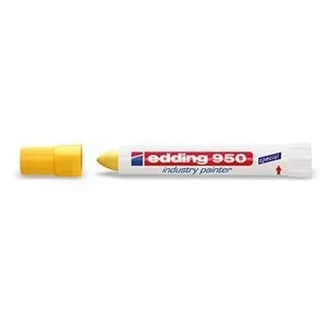 Original Edding 950 Industry Painter Marker Bullet Tip 10mm Yellow Pack of 10 Marker Pens