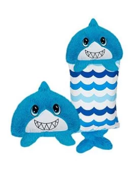 Happy Nappers Blue Shark Fluff A Luff Pets Pillow