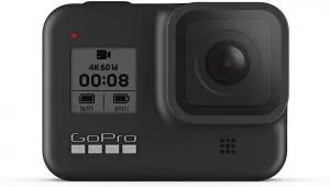 GoPro HERO8 Black 4K Action Camera (Special bundle Accessory kit) (Shorty, head strap, battery & 32GB micro SD)