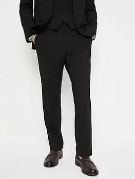 Burton Menswear London Burton Tailored Fit Black Essential Trouser, Black, Size 36, Length Regular, Men