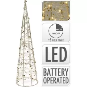 The Spirit Of Christmas B/O LED Gold Cone 31 - Gold