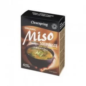 Clearspring Instant Miso Soup Paste with Sea Vegetables Pack of Four 15g