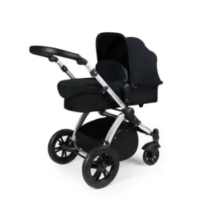Ickle Bubba Stomp V3 2 In 1 Carrycot & Pushchair - Silver / Black / Black