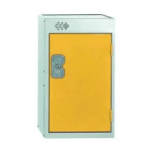 One Compartment Quarto Locker D300mm Yellow Door MC00078