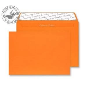 Blake Creative Colour C4 120gm2 Peel and Seal Wallet Envelopes Pumpkin