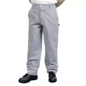 BonChef Classic Mens Chef Trousers 42" (Royal/White) - Royal/White