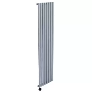 Light Grey Electric Vertical Designer Radiator 2.4kW with WiFi Thermostat - H1800xW472mm - IPX4 Bathroom Safe