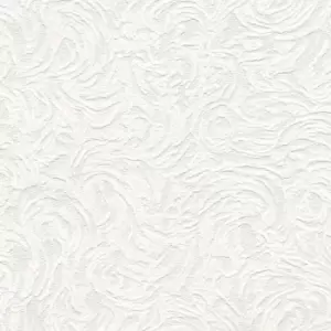 Paintable Blown Vinyl Wallpaper Textured Finish Richmond White Belgravia