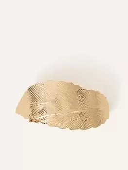 Accessorize Layered Leaf Barette Clip, Gold, Women