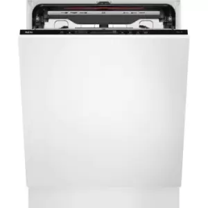 AEG 7000 Glasscare FSK75778P Fully Integrated Standard Dishwasher - White Control Panel - B Rated
