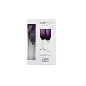 Denby Monsoon Cosmic White Wine Glass Pack Of 2