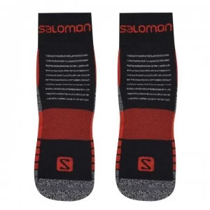 Salomon Merino Low 2 Pack Walking Socks Mens - Black/Red