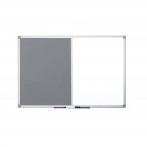 Bi-Office Maya Combo Aluminium Frame Board Grey 120x90cm DD 46201BS