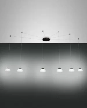 Arabella LED Cluster Pendant Ceiling Light White Glass