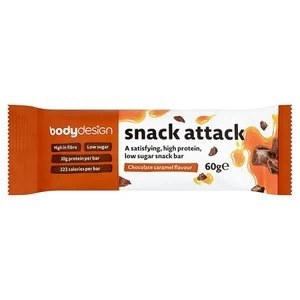 Body Design Snack Attack Chocolate Caramel Protein Bar 50g