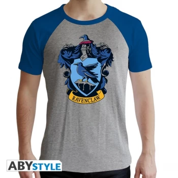 Harry Potter - Ravenclaw Mens Medium T-Shirt - Grey and Blue