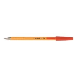 Q-Connect Ballpoint Pen Fine Red Pack of 20 KF34048