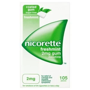 Nicorette 2mg Fresh Mint Sugarfree Gum 105x Pieces
