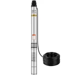 Deep Well Pump 7000 l/ h 230V 0,8 KW Ø102mm Submersible Pump Stainless Steel