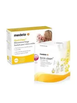 Medela Quick Clean Microwave Bags - Pack of 5, Yellow