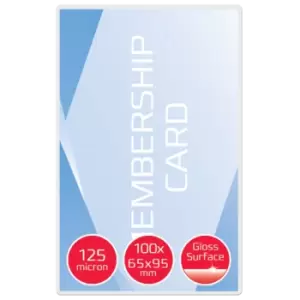 Card Pouch Gloss 65X95MM 125 Micron Clear (100)