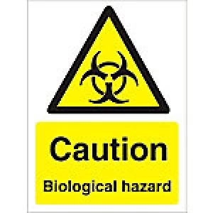 Warning Sign Biological Plastic 40 x 30 cm