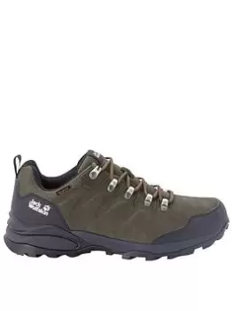 Jack Wolfskin Jack Wolfskin Refugio Texapore Low Walking Shoes, Green, Size 8, Men