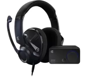 EPOS Open Acoustic H6PRO 7.1 Gaming Headset & GSX 300 Sound Card Bundle, Black