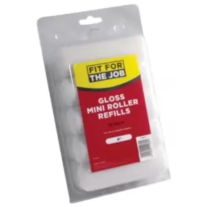 Fit For The Job 10Pk 4" Gloss Mini Rollers- you get 10