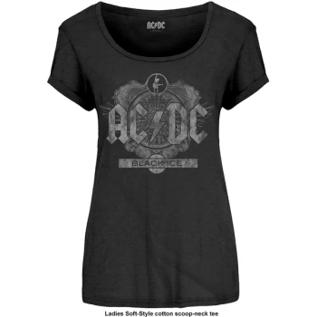 AC/DC - Black Ice Womens Large T-Shirt - Black