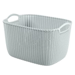 Curver Large Knit Rectangular Basket - Misty Blue