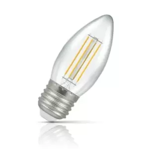 Crompton Lamps LED Candle 4W E27 Filament Warm White Clear (40W Eqv)