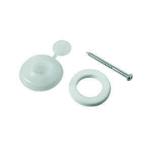 Wickes Clear Polycarbonate Fixing Buttons for 10mm Polycarbonate Sheets Pack 10