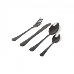 Sabichi Hammered Effect Cutlery Set - Black
