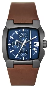 Diesel DZ4641 Cliffhanger (40mm) Blue Dial / Brown Leather Watch