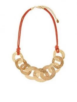 Accessorize Hammered Links Collar - Gold